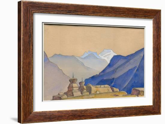 Karga, Album Leaf, 1933 (Tempera and Pencil on Paper)-Nicholas Roerich-Framed Giclee Print