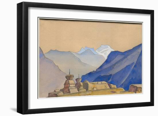 Karga, Album Leaf, 1933 (Tempera and Pencil on Paper)-Nicholas Roerich-Framed Giclee Print