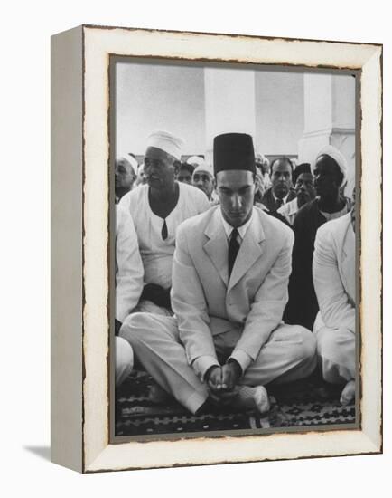 Karim Khan Aga Iv at Grandfather's Funeral-null-Framed Premier Image Canvas