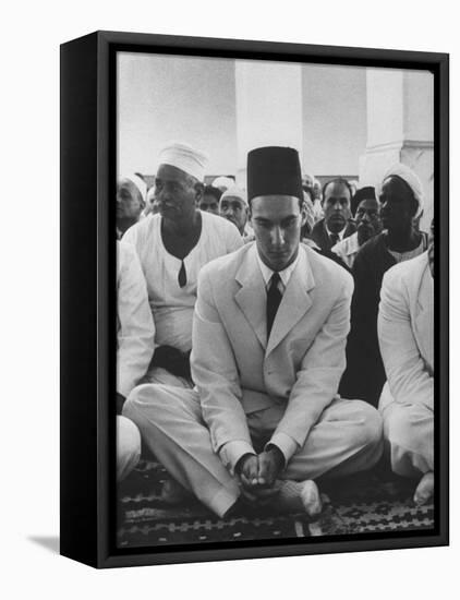 Karim Khan Aga Iv at Grandfather's Funeral-null-Framed Premier Image Canvas
