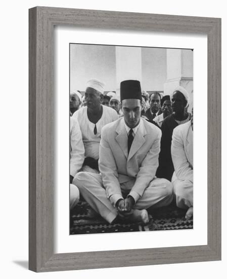 Karim Khan Aga Iv at Grandfather's Funeral-null-Framed Photographic Print