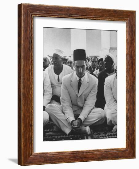 Karim Khan Aga Iv at Grandfather's Funeral-null-Framed Photographic Print