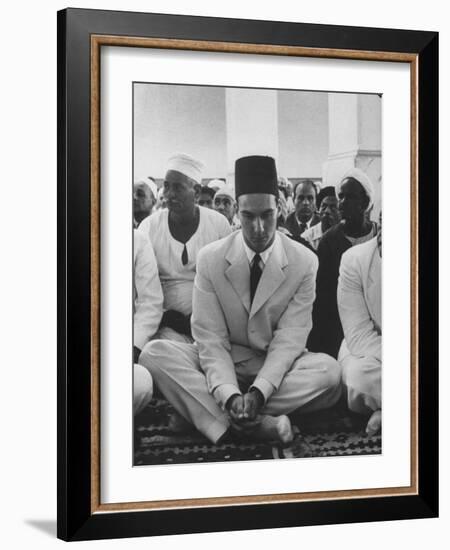 Karim Khan Aga Iv at Grandfather's Funeral-null-Framed Photographic Print