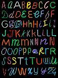 Letters Of The Alphabet Made From Neon Signs-Karimala-Framed Premium Giclee Print