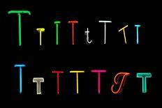 Letters Of The Alphabet Made From Neon Signs-Karimala-Art Print
