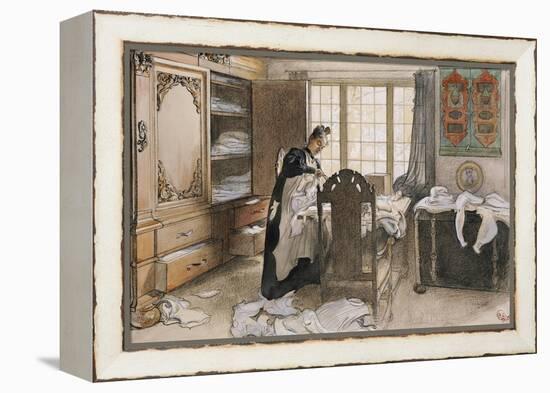 Karin by the Linen Cupboard (Karin Vid Linneskapet), 1906-Carl Larsson-Framed Premier Image Canvas