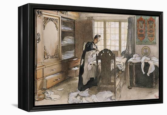 Karin by the Linen Cupboard (Karin Vid Linneskapet), 1906-Carl Larsson-Framed Premier Image Canvas