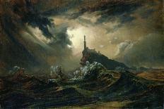 Stormy Sea with Lighthouse-Karl Blechen-Giclee Print