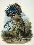 Bison-Dance of the Mandan Indians in Front of Their Medicine Lodge in Mih-Tutta-Hankush-Karl Bodmer-Giclee Print