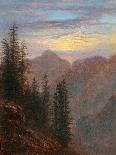 Mountain Landscape at Dusk), 19Th Century (Oil on Canvas)-Karl Gustav Carus-Giclee Print
