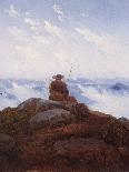 Mountain Landscape at Dusk), 19Th Century (Oil on Canvas)-Karl Gustav Carus-Framed Giclee Print