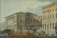 View of the Palace Embankment in St. Petersburg, First Quarter of 19th C-Karl Ivanovich Kolmann-Mounted Giclee Print
