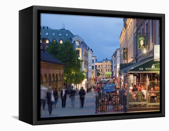 Karl Johans Gate, Pedestrianised Street in the City Center, Oslo, Norway, Scandinavia, Europe-Christian Kober-Framed Premier Image Canvas