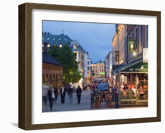 Karl Johans Gate, Pedestrianised Street in the City Center, Oslo, Norway, Scandinavia, Europe-Christian Kober-Framed Photographic Print