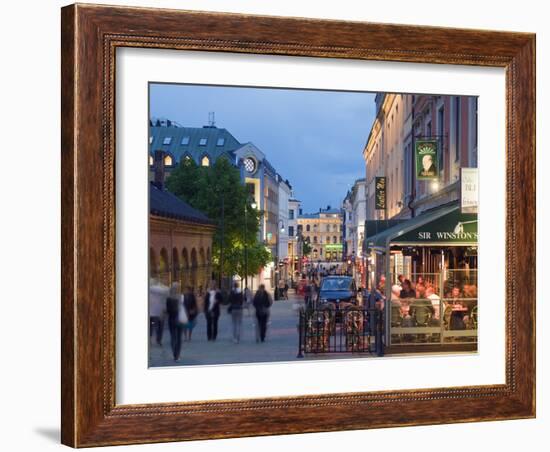 Karl Johans Gate, Pedestrianised Street in the City Center, Oslo, Norway, Scandinavia, Europe-Christian Kober-Framed Photographic Print