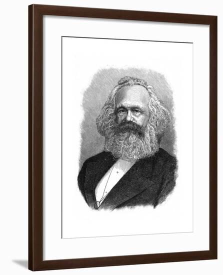 Karl Marx, 19th Century German Political, Social and Economic Theorist-null-Framed Giclee Print