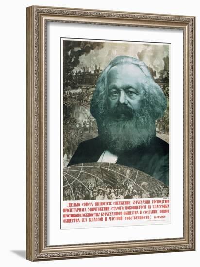 Karl Marx Collage, 1933-Gustav Klutsis-Framed Giclee Print