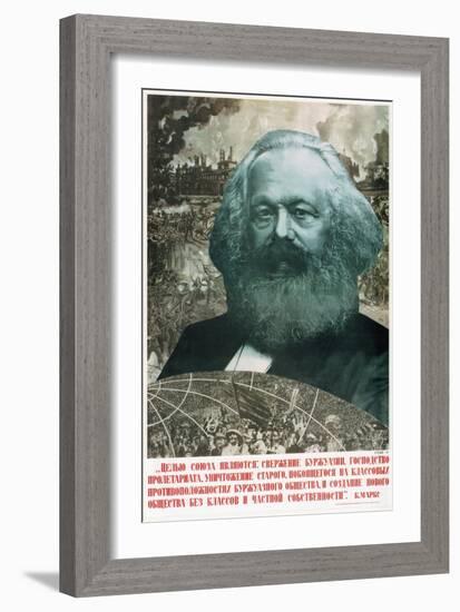 Karl Marx Collage, 1933-Gustav Klutsis-Framed Giclee Print