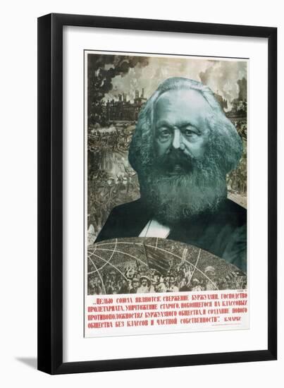 Karl Marx Collage, 1933-Gustav Klutsis-Framed Giclee Print