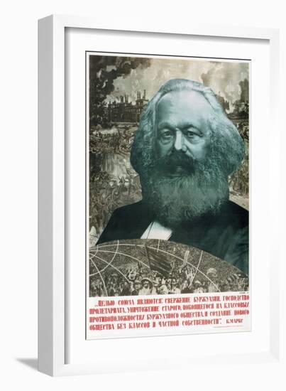 Karl Marx Collage, 1933-Gustav Klutsis-Framed Giclee Print