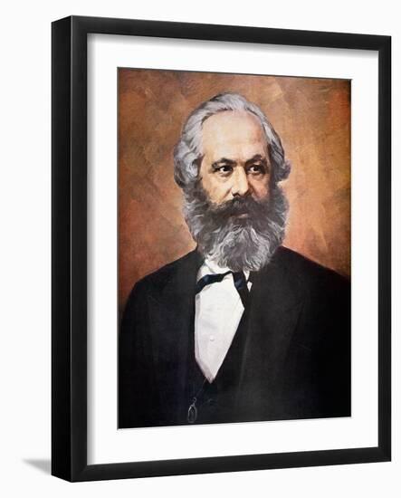 Karl Marx (Colour Litho)-Russian-Framed Giclee Print