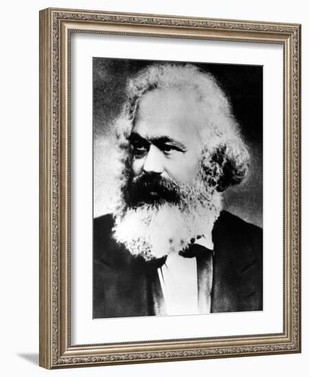 Karl Marx, German Political, Social and Economic Theorist, Late 19th Century-null-Framed Giclee Print