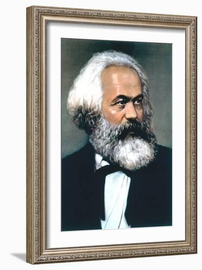 Karl Marx, German Social, Political and Economic Theorist-null-Framed Giclee Print