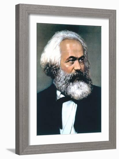 Karl Marx, German Social, Political and Economic Theorist-null-Framed Giclee Print