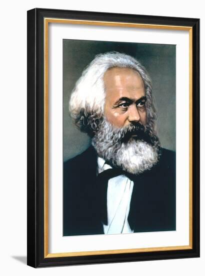 Karl Marx, German Social, Political and Economic Theorist-null-Framed Giclee Print
