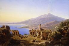 Teatro Greco, Taormina, with Etna beyond-Karl Robert Kummer-Premier Image Canvas