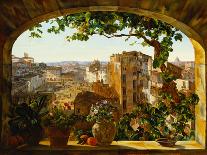 Piazza Barberini, Rome, 1830-Karl Von Bergen-Framed Premier Image Canvas