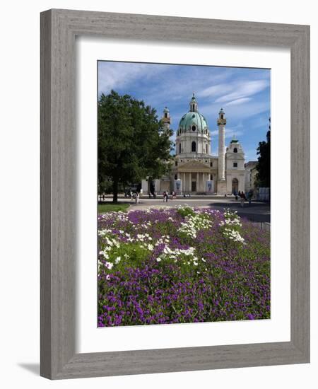 Karlsplatz and Karlskirche, Vienna, Austria, Europe-Hans Peter Merten-Framed Photographic Print