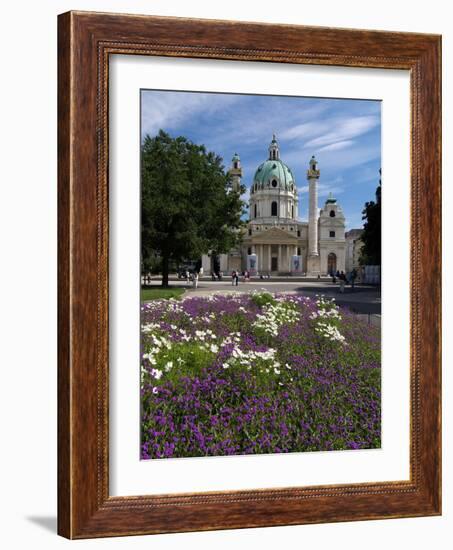 Karlsplatz and Karlskirche, Vienna, Austria, Europe-Hans Peter Merten-Framed Photographic Print