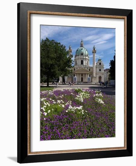 Karlsplatz and Karlskirche, Vienna, Austria, Europe-Hans Peter Merten-Framed Photographic Print