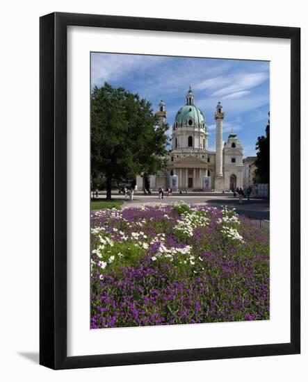 Karlsplatz and Karlskirche, Vienna, Austria, Europe-Hans Peter Merten-Framed Photographic Print