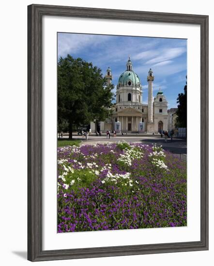 Karlsplatz and Karlskirche, Vienna, Austria, Europe-Hans Peter Merten-Framed Photographic Print