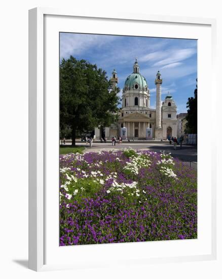 Karlsplatz and Karlskirche, Vienna, Austria, Europe-Hans Peter Merten-Framed Photographic Print