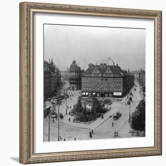 Karlsplatz, Munich, Germany, C1900s-Wurthle & Sons-Framed Photographic Print