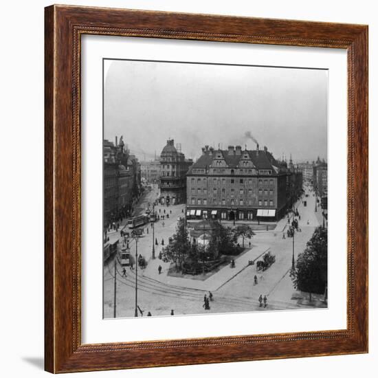 Karlsplatz, Munich, Germany, C1900s-Wurthle & Sons-Framed Photographic Print