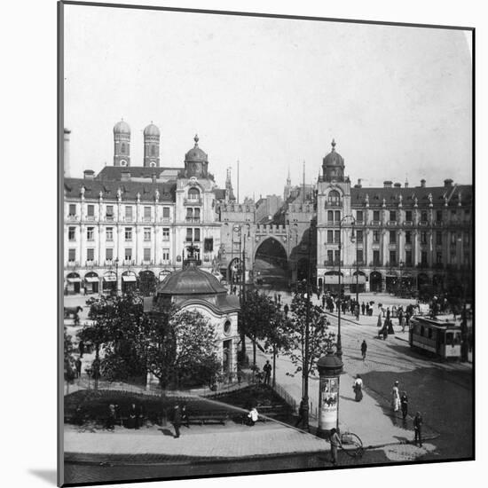 Karlsplatz, Munich, Germany, C1900s-Wurthle & Sons-Mounted Photographic Print