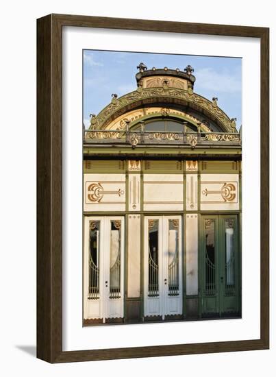 Karlsplatz Pavilion Metropolitan Railway Station 1898, Vienna (Wien), Austria-Julian Castle-Framed Photo