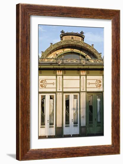 Karlsplatz Pavilion Metropolitan Railway Station 1898, Vienna (Wien), Austria-Julian Castle-Framed Photo