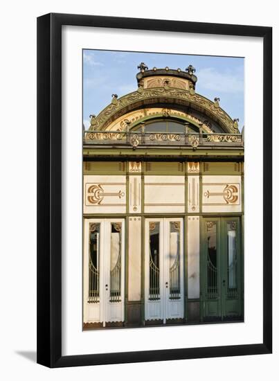 Karlsplatz Pavilion Metropolitan Railway Station 1898, Vienna (Wien), Austria-Julian Castle-Framed Photo