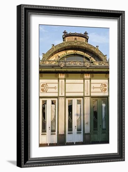 Karlsplatz Pavilion Metropolitan Railway Station 1898, Vienna (Wien), Austria-Julian Castle-Framed Photo