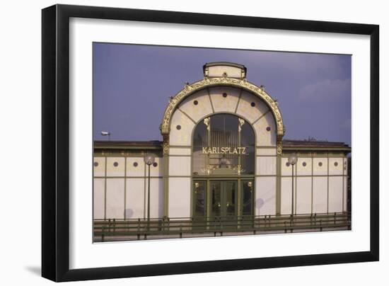 Karlsplatz Underground Station, Designed Between 1894 and 1899-Otto Wagner-Framed Giclee Print