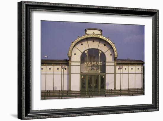 Karlsplatz Underground Station, Designed Between 1894 and 1899-Otto Wagner-Framed Giclee Print