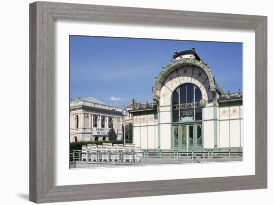 Karlsplatz Underground Station, Designed Between 1894 and 1899-Otto Wagner-Framed Giclee Print