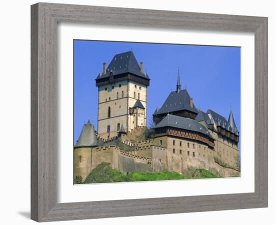 Karlstejn Castle, 14th Century, Near Prague, Czech Republic, Europe-Upperhall Ltd-Framed Photographic Print