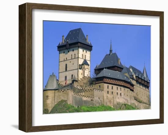 Karlstejn Castle, 14th Century, Near Prague, Czech Republic, Europe-Upperhall Ltd-Framed Photographic Print