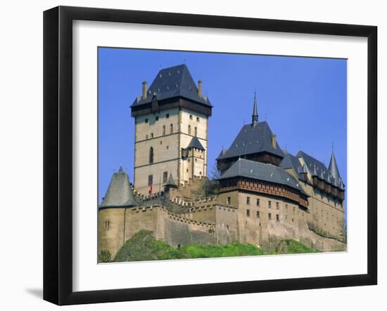 Karlstejn Castle, 14th Century, Near Prague, Czech Republic, Europe-Upperhall Ltd-Framed Photographic Print